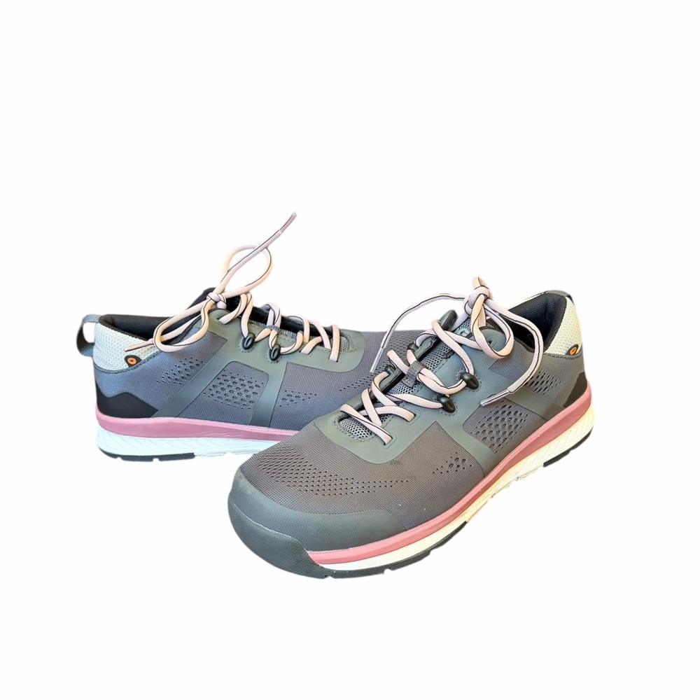 BOGS Womens Composite Safety Toe Work Shoes Dark Gray Sandstone Knit Size 11